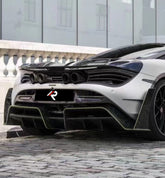 McLaren 720S 2018 2019 2020 2021 2022 2023 with Aftermarket Parts - Man Style Rear Bumper Trim Carbon Fiber / FRP from Aero Republic